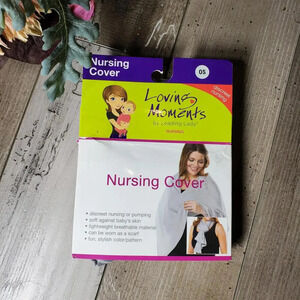 NWT Loving Moments by Leading Lady Nursing Cover Gray Animal Print One Size